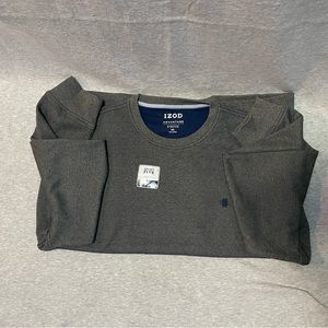 IZOD- MEN’S Crewneck Sweatshirt, Grey/Navy Blue, 2XL